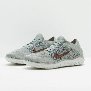 Nike Free RN Flyknit 2018 | Mice Green / Smokey Mauve-Light Silver (9)